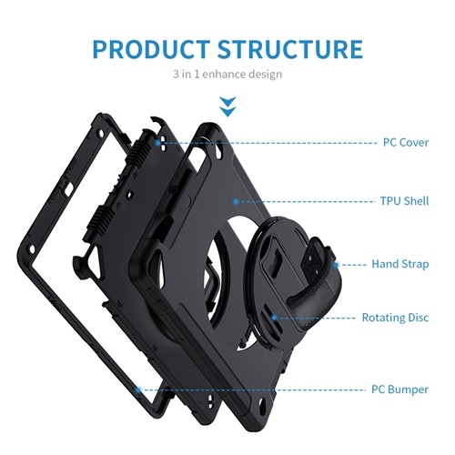 Multi layer drop protection iPad case